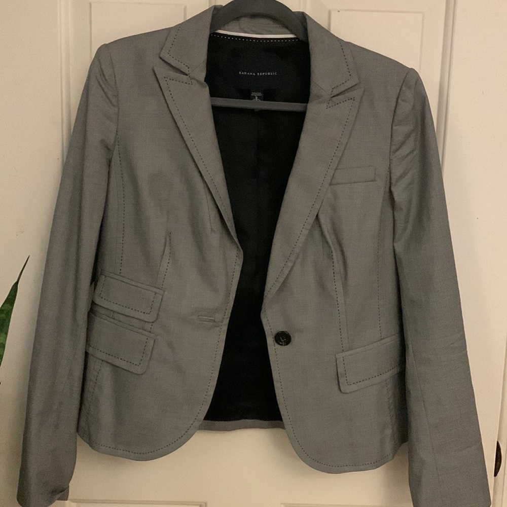 Grey Detailed Blazer